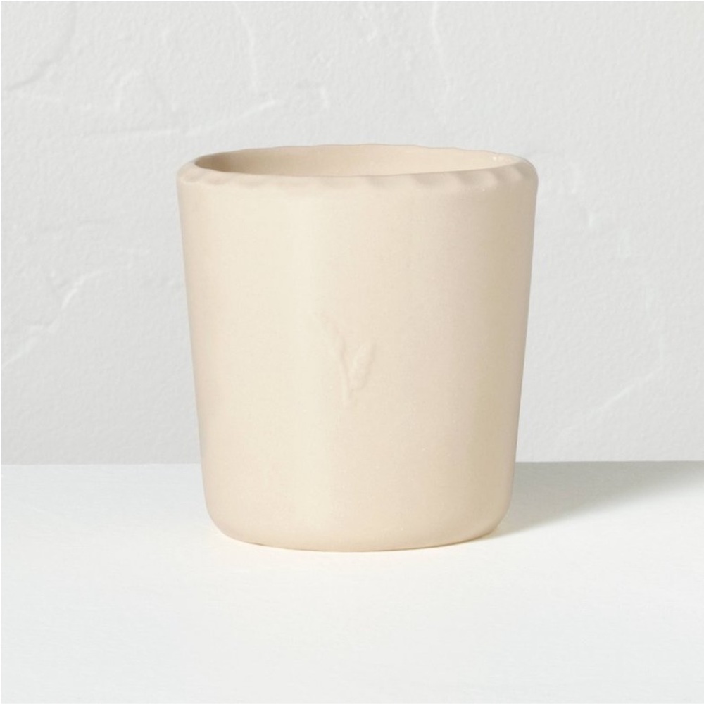 Ceramic Sandalwood & Terracotta Jar Candle Cream 6oz - Hearth & Hand w Magnolia